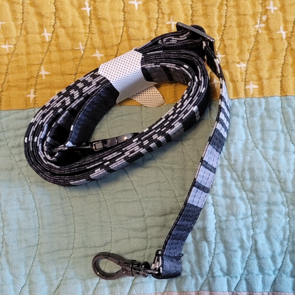 NEW Lug Adjustable Black and White Striped Bag Strap - Picture 2 of 4